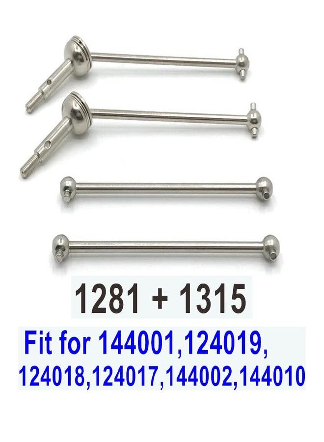 ZDingTech RC Metal CVD Drive Shaft Dogbone Joint Front Rear Set Upgrade Parts for WLtoys 144001 1/14 RC Car,124019 124018 124017 124016 144010 144002 RC Car Parts,1281+1315,4pcs - Image 3